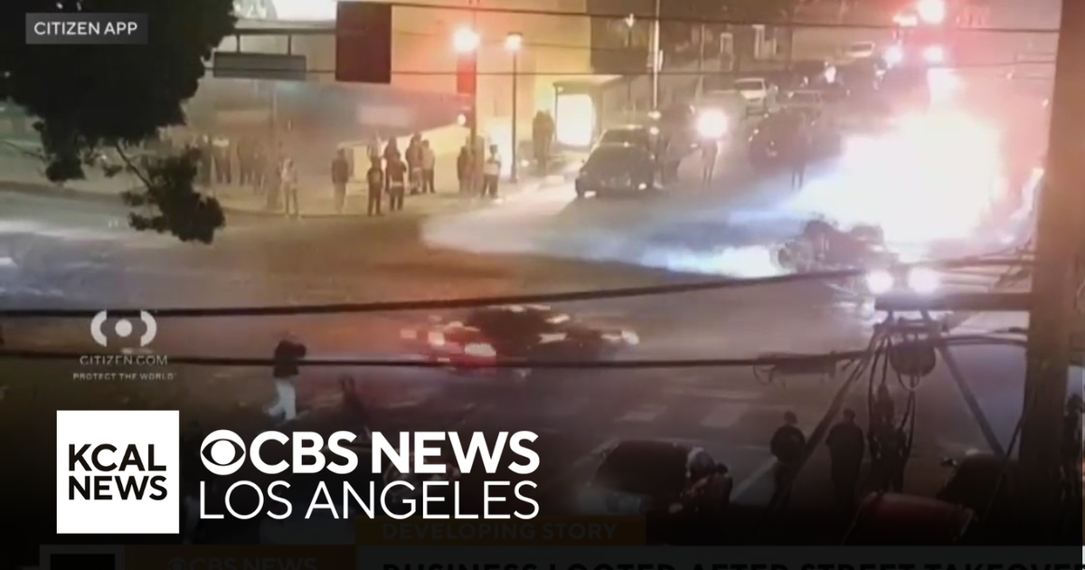 Businesses looted after street takeover in South Los Angeles