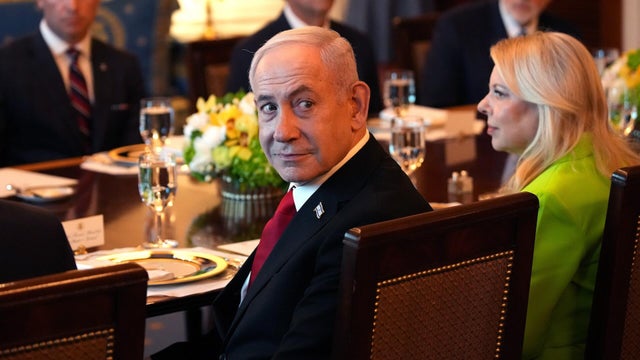Israeli Prime Minister Netanyahu Visits The White House To Meet With President Trump 