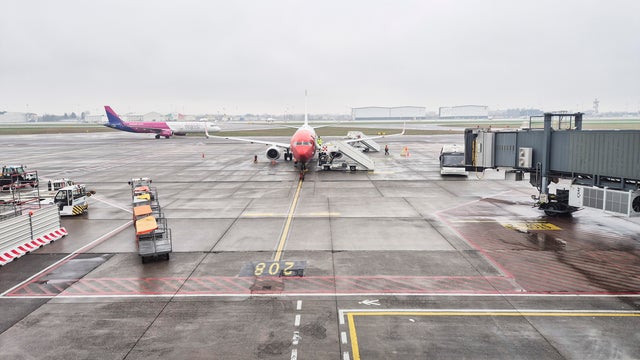                        Milan airport briefly shut down after man sucked into jet engine                   