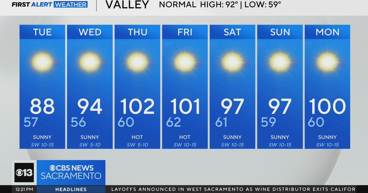 Tuesday afternoon Northern California weather forecast - July 8, 2025
