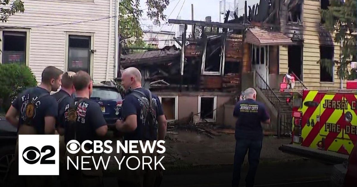 Jersey City fire leaves vacant homes charred, firefighters hurt - CBS ...