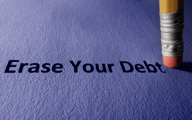 Erase Your Debt concept 