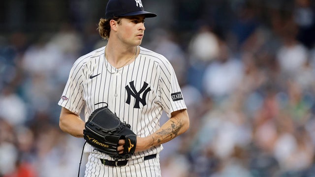 Pitcher Cam Schlittler #31 of the New York Yankees makes his major league debut in the first inning against the Seattle Mariners at Yankee Stadium on July 09, 2025 in New York City. 
