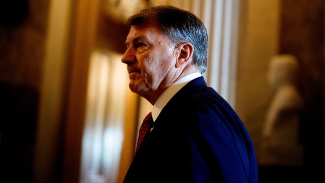 Sen. Mike Rounds walks onto the Senate floor at the U.S. Capitol Building on June 30, 2025 in Washington, DC. 