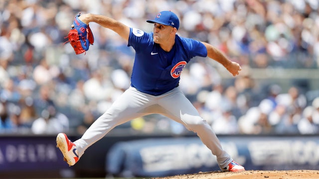 Matthew Boyd #16 of the Chicago Cubs pitches during the fourth inning against the New York Yankees at Yankee Stadium on July 12, 2025 in New York City. 