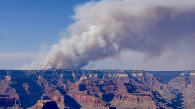                        Grand Canyon wildfire grows 20-fold as Canadian wildfires smoke blow into U.S.                   