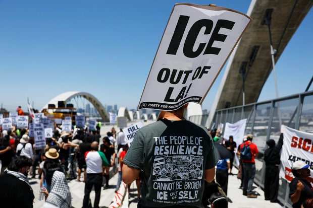 Angelenos Call Out Sick From Work To Protest ICE Raids 