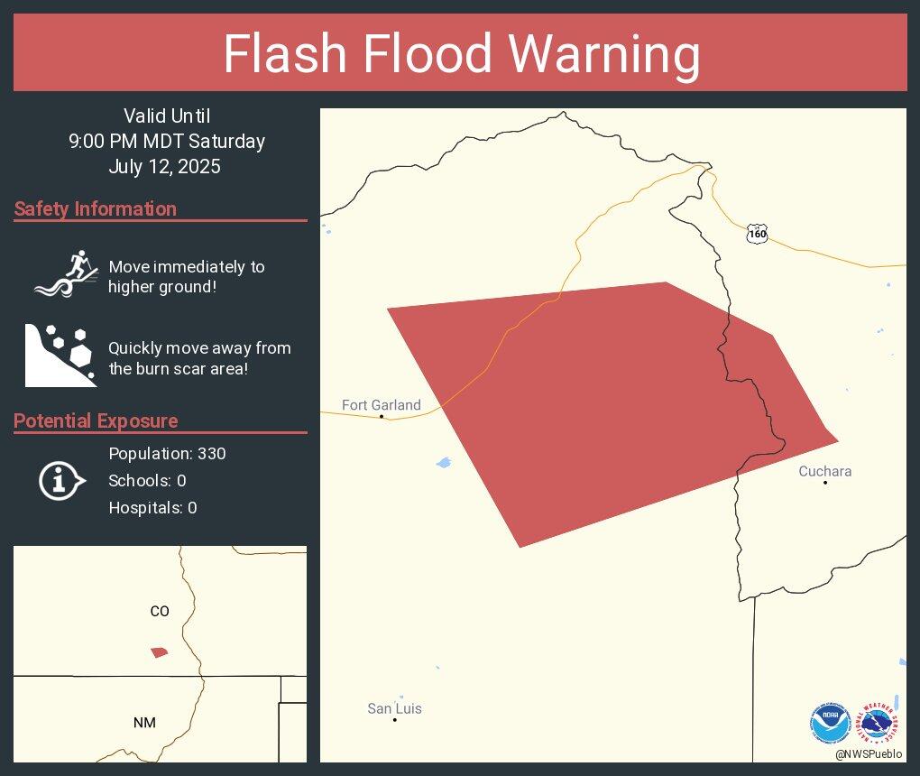 National Weather Service issues flash flood warning for southern ...