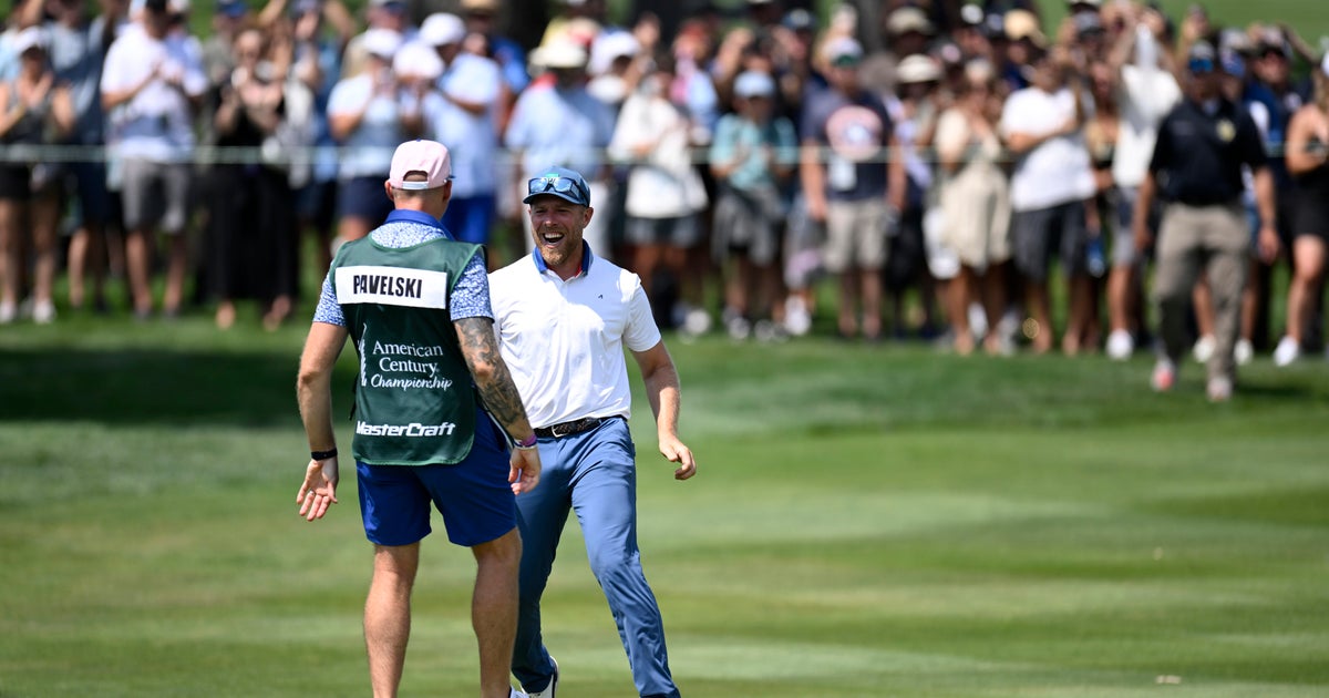 Former NHL player Joe Pavelski wins the American Century celebrity golf event 