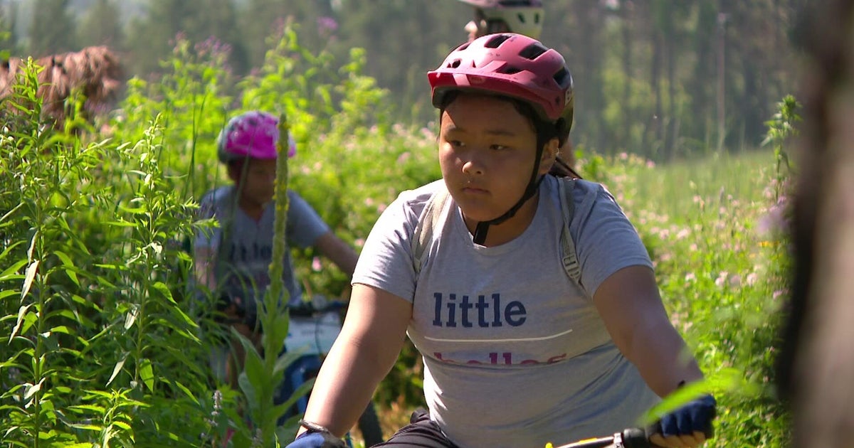"Little Bellas" mentoring young girls via mountain biking 