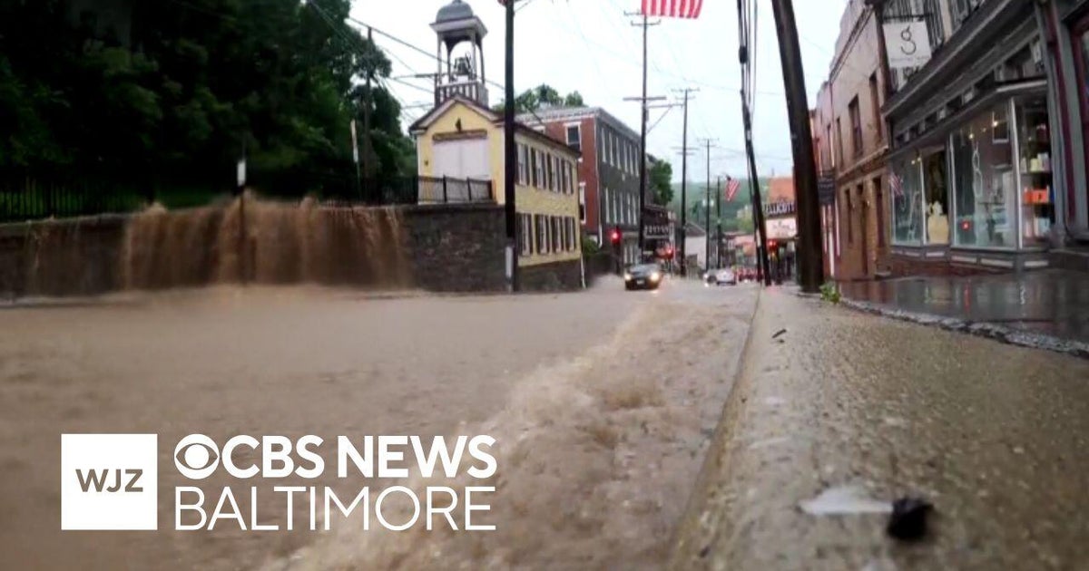 Torrential downpours leave Maryland streets flooded - CBS Baltimore