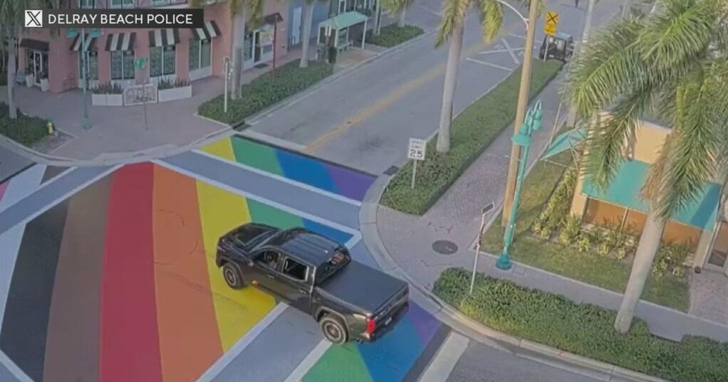 Delray Beach Pride mural vandalized by driver