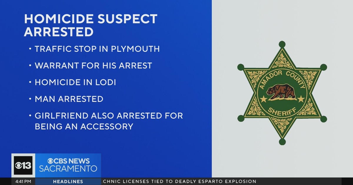 Homicide suspect arrested during traffic stop in Amador County