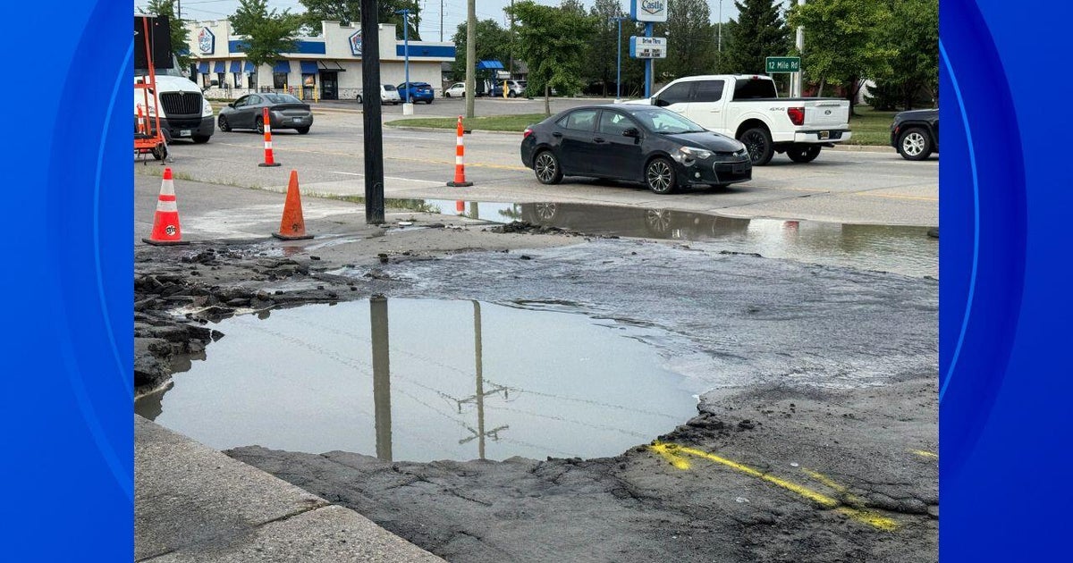 Water main repairs in progress in Madison Heights after multiple breaks on Wednesday 