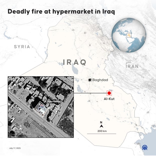 Deadly fire at hypermarket in Iraq 