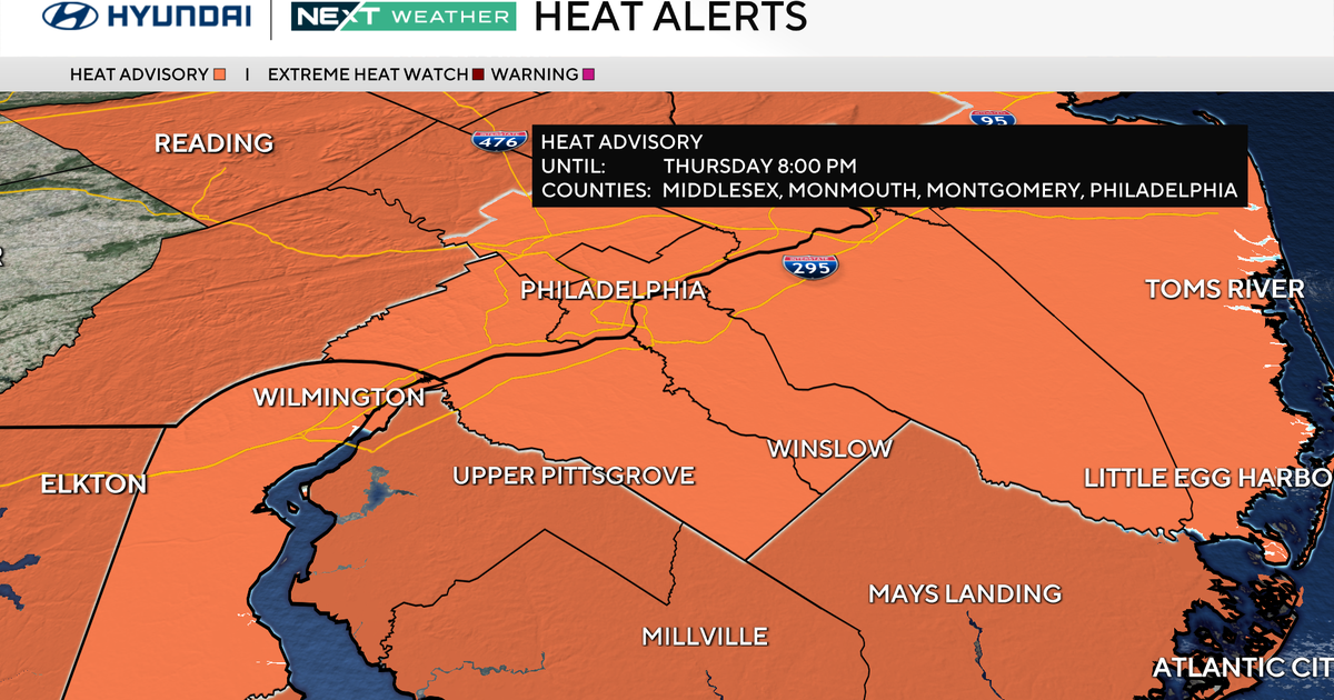 Feels-like temps could reach 105 degrees Thursday in Philadelphia area 