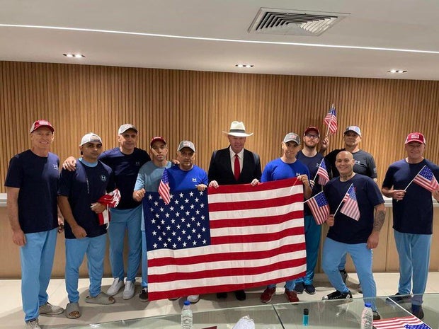 Ten Americans who were freed from Venezuela in a prisoner swap on Friday, July 18, 2025. 