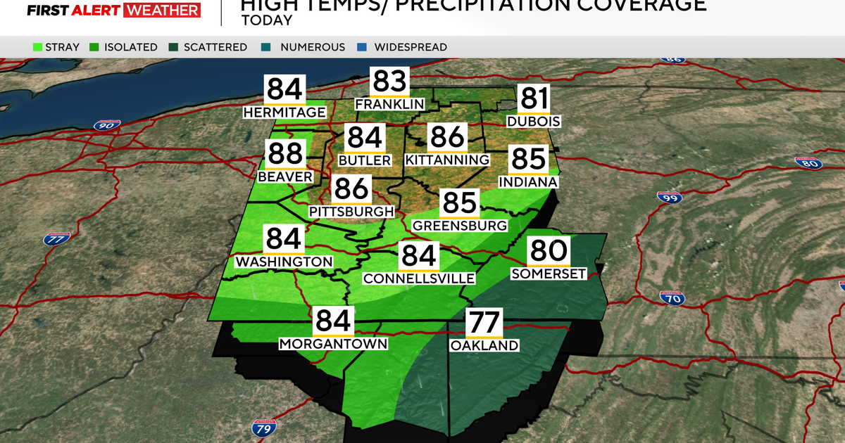 Pittsburgh gets a brief break in the heat and humid weather early next week 