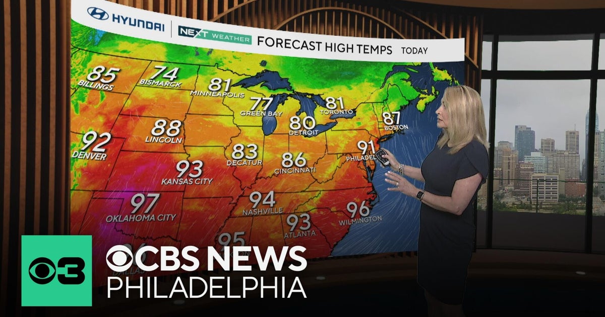 Philadelphia region hits the 90s Sunday with sun and isolated storms ...