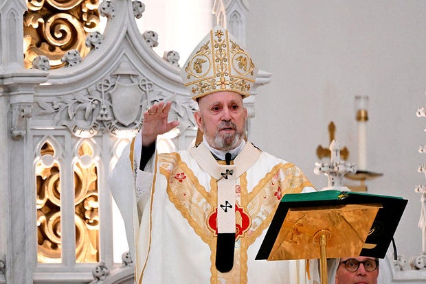 mass at the Cathedral Basilica of the Immaculate to mark the passing of Pope Francis. 