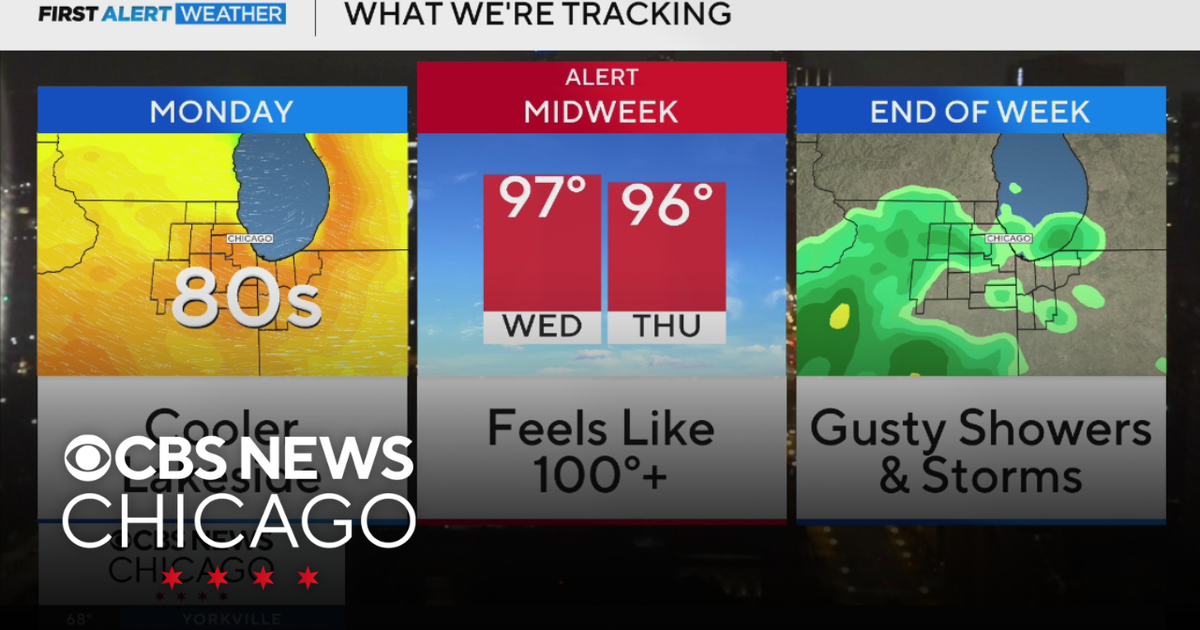 80s Monday with cooler temperatures lakeside in Chicago - CBS Chicago