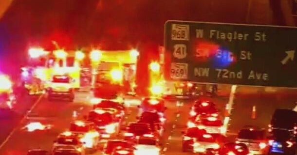 Crash shuts down eastbound lanes of Dolphin Expressway; victim airlifted