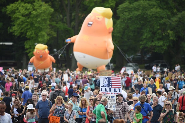 Scotland protests in the United States President Donald Trump 