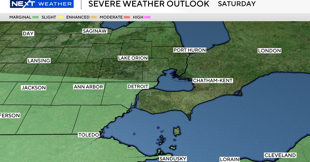 Severe storms possible in Southeast Michigan Saturday afternoon and evening 