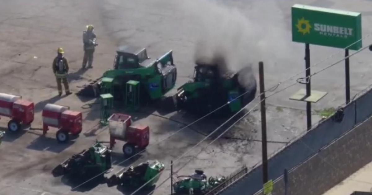 Northridge electric forklift fire prompts nearby evacuations 
