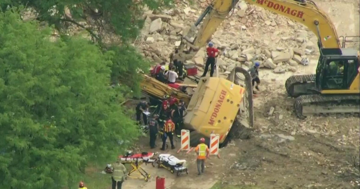 Worker rescued after construction equipment tips over in Oak Forest 