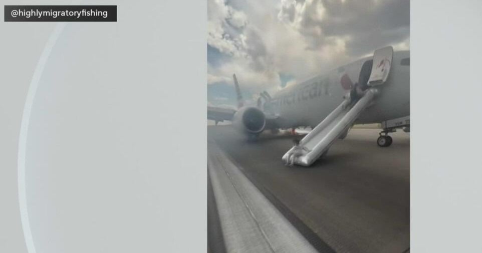 Passengers forced to evacuate American Airlines flight from Denver bound for Miami – CBS News