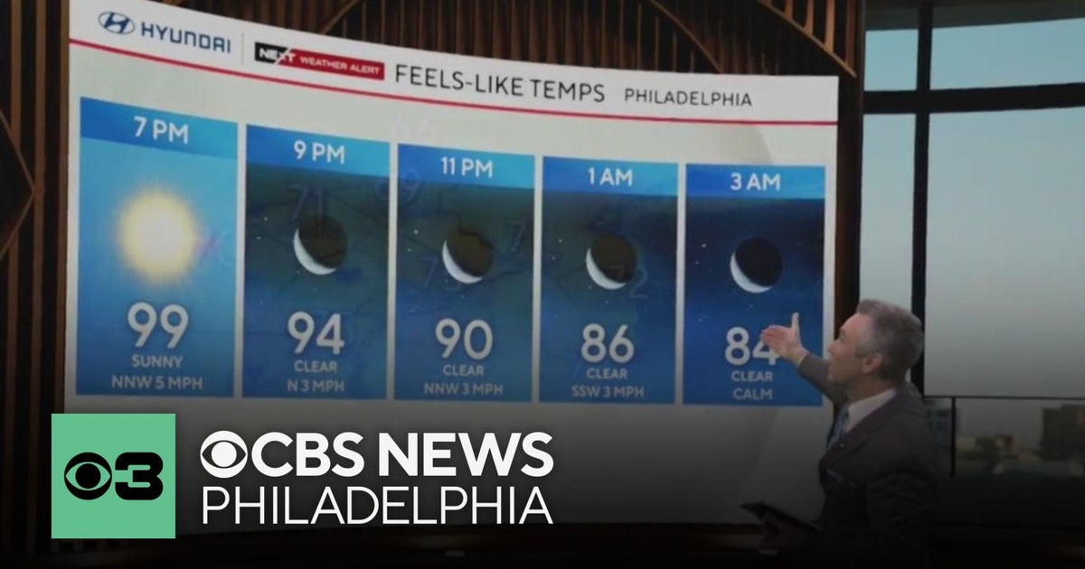 Dangerous heat continues Monday in Philadelphia region - CBS Philadelphia