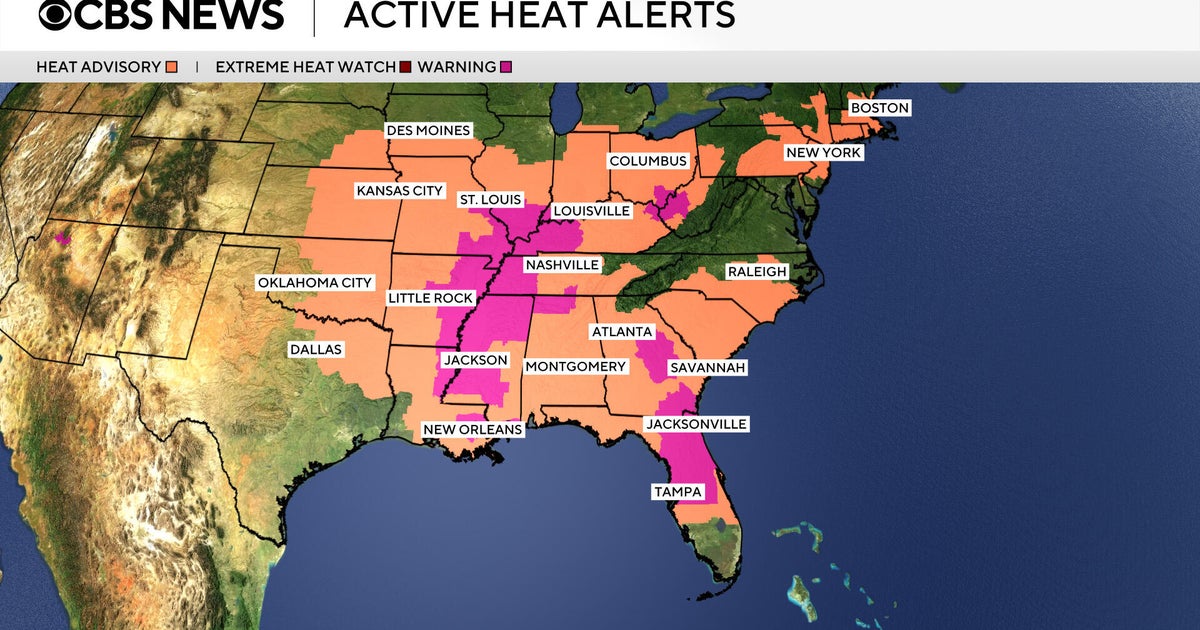 Heat maps show half the U.S. under advisories, warnings 