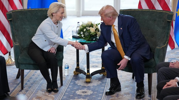 Trump and von der Leyen meet in Scotland