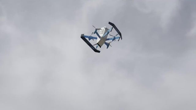 Amazon introduces its new drone delivery service in Pontiac, Michigan 