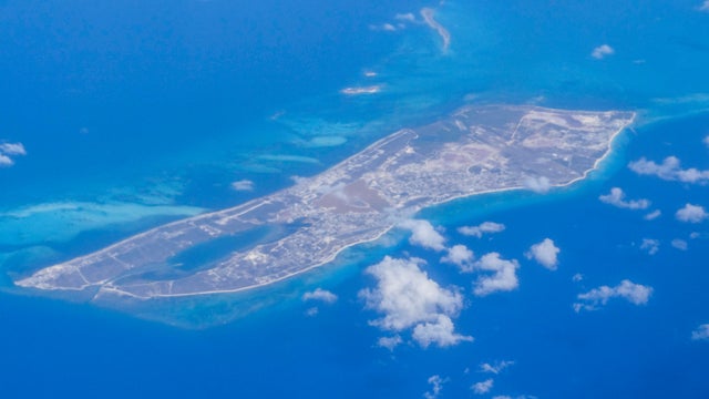 Aerial view of Turks and Caicos Islands 