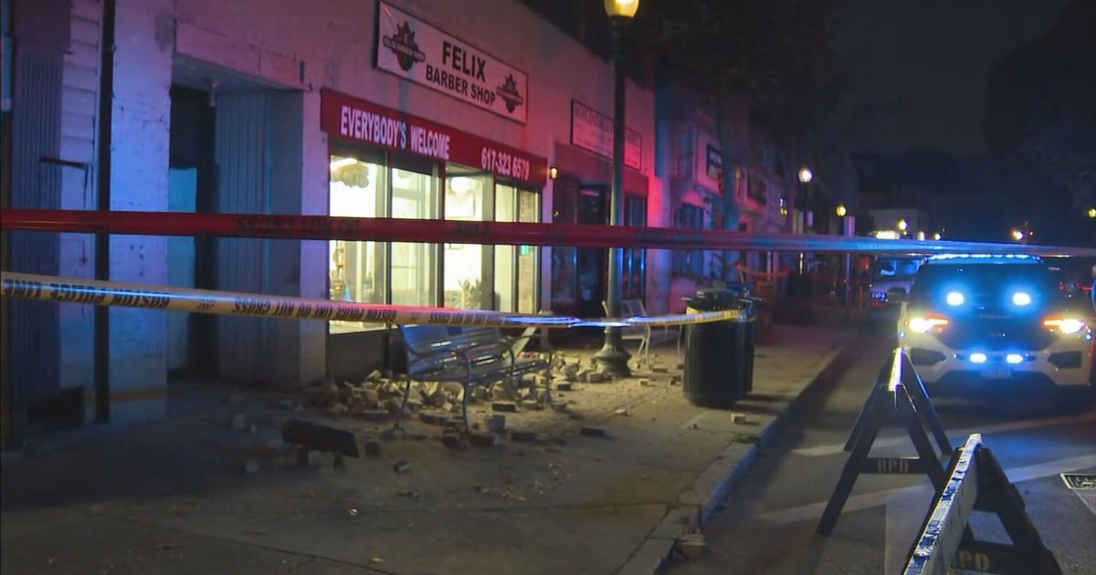 Cleanup underway after bricks fall from building in Roslindale 