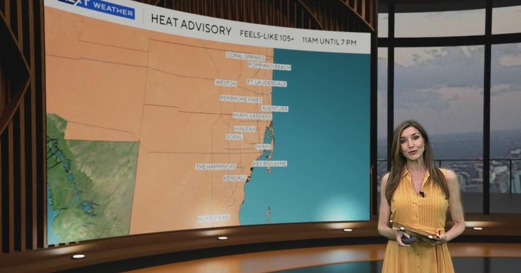 Heat advisory issued for Miami-Dade, Broward due to soaring feels-like temps – CBS News