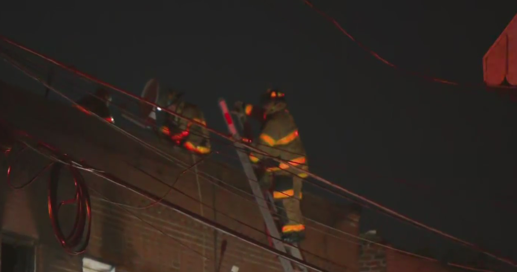 Two firefighters hospitalized, row home fire rekindles early on Sunday morning 