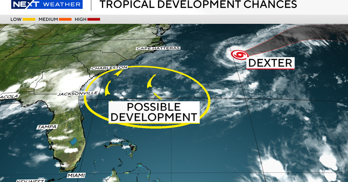 Tropical Storm Dexter forms off North Carolina, poses no threat to land