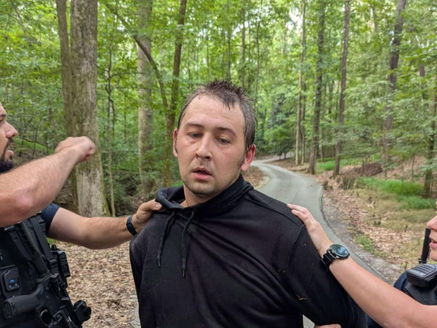Austin Drummond is seen in custody in a photo posted to social media by the Jackson Police Department in Tennessee, Aug. 5, 2025. 