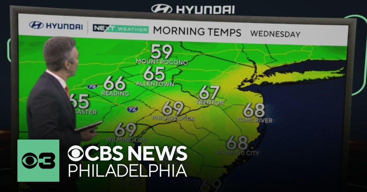 Cloudy, comfortable Tuesday night in Philadelphia region - CBS Philadelphia