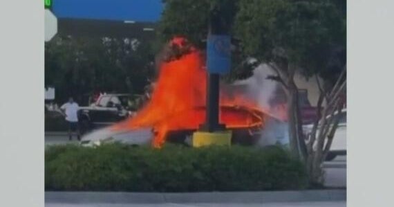 Body found in burning car in Miami-Dade Walmart parking lot