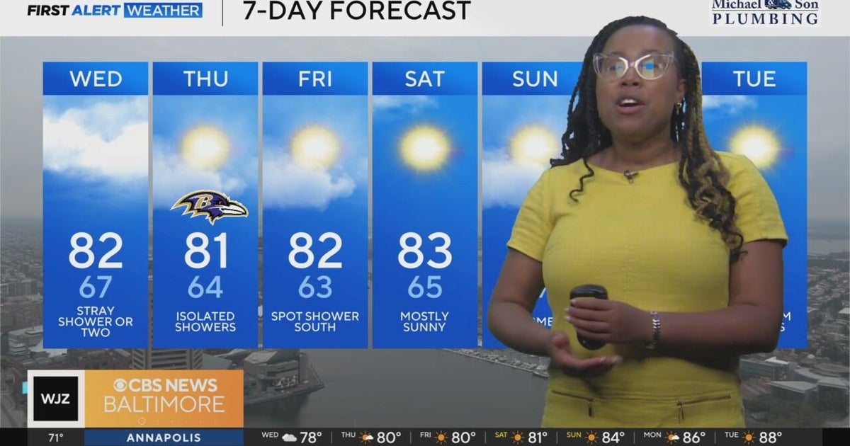 Clouds remain as Maryland sees fall temperatures midweek - CBS Baltimore