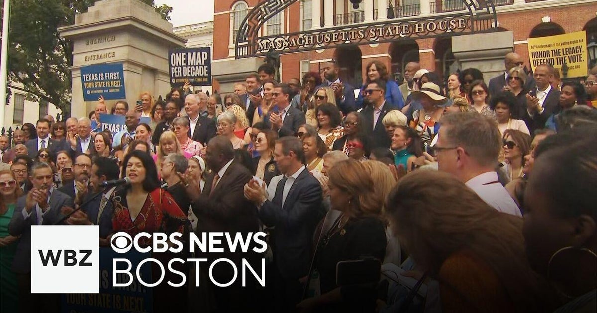 Texas Democrats bring protest of GOP redistricting bill to Boston - CBS ...