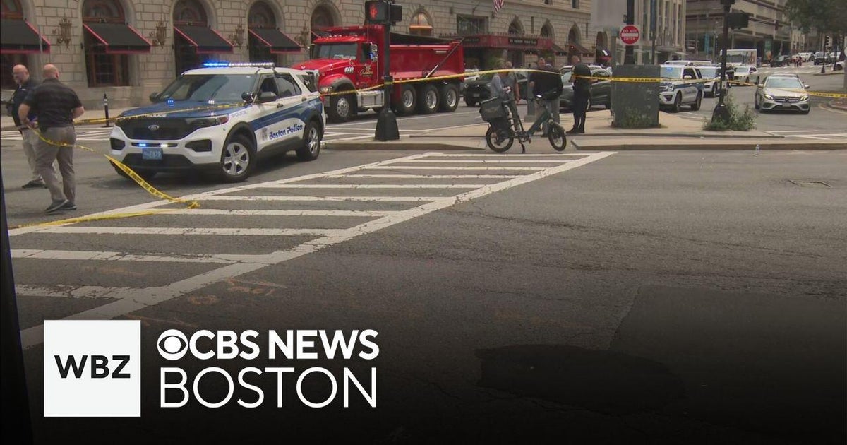 Pedestrian struck by e-bike rider near Copley Square - CBS Boston