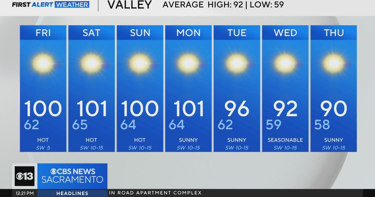 Thursday afternoon Northern California weather forecast - Aug. 7, 2025
