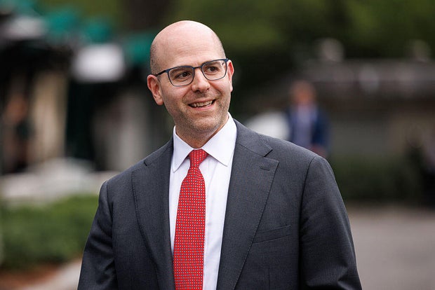 Stephen Miran, chairman of the Council of Economic Advisers, following a television interview outside the White House on Tuesday, June 17, 2025. 