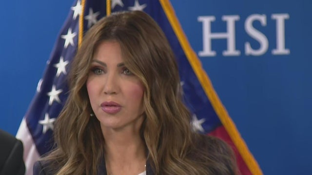 Homeland Security Secretary Kristi Noem Holds News Conference In NYC After Off Duty Customs Officer Shot On Saturday 