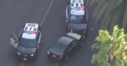 West Los Angeles slow-speed stolen BMW pursuit suspect taken into custody 